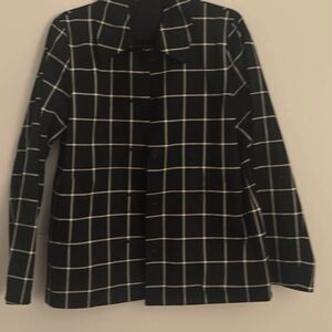 Women's Black and White Checkered Jacket